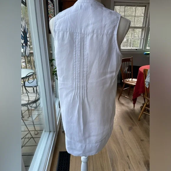 Quince White Button-Front Mini Dress - Picture 5 of 11